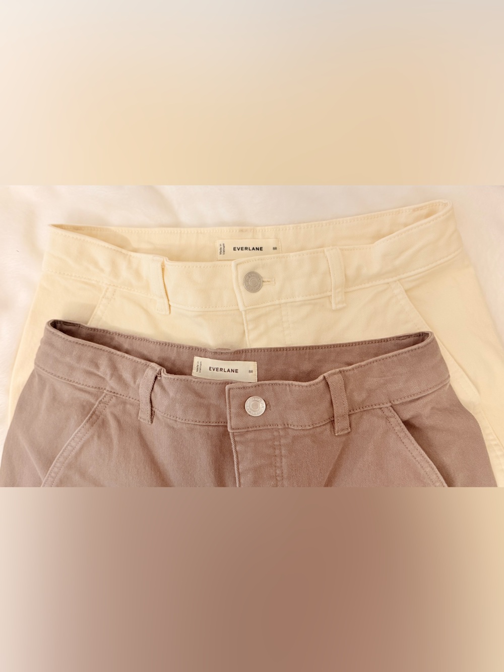 Everlane 2 Jeans- Bundle Taupe and Cream